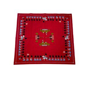 Vintage Danish Design Tablecloth Danish Guard Denmark Flag Soldiers Royal Guards